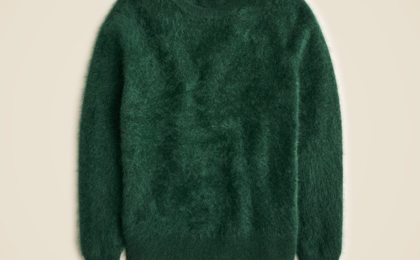 Men’s Brushed cashmere crewneck sweater